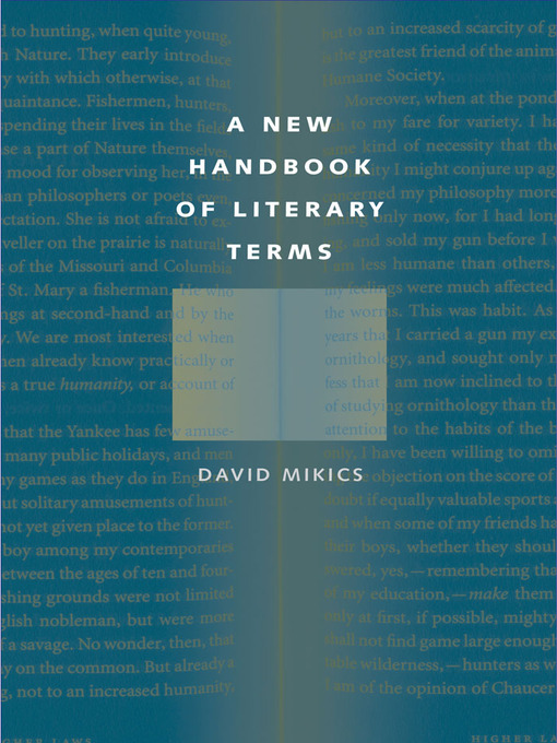 Title details for A New Handbook of Literary Terms by David Mikics - Available